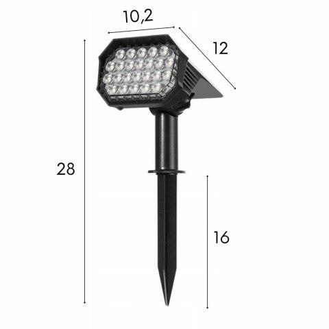 ZD202 Lampa solarna led wbijana reflektor czujnik zmierzchu