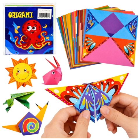 Zestaw Do Origami Papier Kolorowy Książeczka Instruktażowa 100 Arkuszy