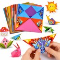 Zestaw Do Origami Papier Kolorowy Książeczka Instruktażowa 100 Arkuszy
