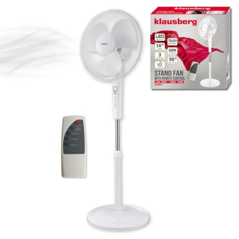 Wentylator stojący z pilotem 50w klausberg