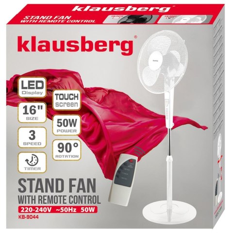 Wentylator stojący z pilotem 50w klausberg