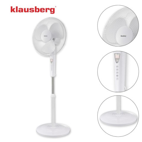 Wentylator stojący z pilotem 50w klausberg