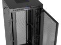 Szafa instalacyjna rack stojąca 19" 37U 800X800 czarna drzwi perforowane LCD Lanberg (Flat Pack)