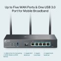 TP-LINK Router SafeStream Gigabit Multi-WAN VPN | ER706W | 802.1q | Porty Ethernet LAN (RJ-45) 1× Gigabitowy port SFP WAN, 1× Gigabitowy