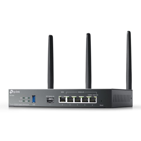 TP-LINK Router SafeStream Gigabit Multi-WAN VPN | ER706W | 802.1q | Porty Ethernet LAN (RJ-45) 1× Gigabitowy port SFP WAN, 1× Gigabitowy