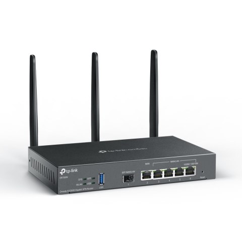 TP-LINK Router SafeStream Gigabit Multi-WAN VPN | ER706W | 802.1q | Porty Ethernet LAN (RJ-45) 1× Gigabitowy port SFP WAN, 1× Gigabitowy