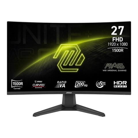 MSI MAG 276CF E20 monitor komputerowy 68,6 cm (27") 1920 x 1080 px Full HD LCD Czarny