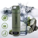 Extralink PURISOO+ BUTELKA Z SYSTEMEM FILTRUJACYM Z POMPKA 400ML FILTR UF + ACF Butelka filtrująca wodę 0,4 l Zielony, Oliwkowy