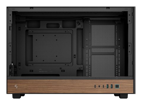 DeepCool CH260 WOOD Micro Tower Czarny, Drewno
