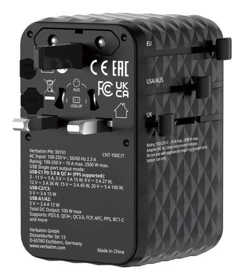 Ładowarka Verbatim Charge ´n´ Travel 100W