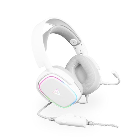 MODECOM VOLCANO MC-899 PROMETHEUS BIAŁE SŁUCHAWKI NAGŁOWNE Z MIKROFONEM