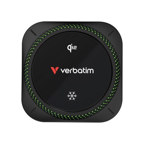 Verbatim Charge 'n' Drive Qi2 RGB Smartfon Czarny USB Bezprzewodowe ładowanie Szybkie ładowanie Automatyczna