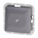 Łącznik krzyżowy p/t z podświetleniem Pearl, WP-8P/S, antracyt