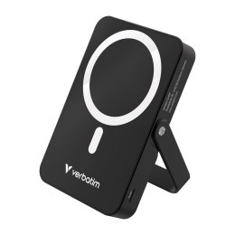 Verbatim Charge 'n' Go Magnetic Wireless Litowo-polimerowy (LiPo) 10000 mAh Bezprzewodowe ładowanie Czarny