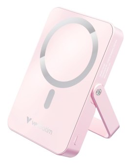 Verbatim Charge 'n' Go Magnetic Wireless Litowo-polimerowy (LiPo) 10000 mAh Bezprzewodowe ładowanie Różowy