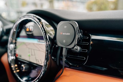 Verbatim Charge 'n' Drive Qi2 Smartfon Czarny USB Bezprzewodowe ładowanie Szybkie ładowanie Automatyczna