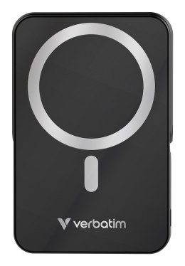 Verbatim Charge 'n' Go Magnetic Wireless Litowo-polimerowy (LiPo) 10000 mAh Bezprzewodowe ładowanie Czarny