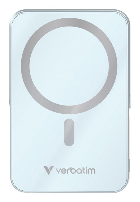 Verbatim Charge 'n' Go Magnetic Wireless Litowo-polimerowy (LiPo) 10000 mAh Bezprzewodowe ładowanie Niebieski