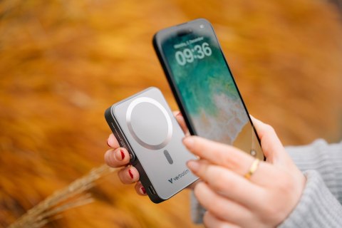 Verbatim Charge 'n' Go Magnetic Wireless Litowo-polimerowy (LiPo) 10000 mAh Bezprzewodowe ładowanie Niebieski
