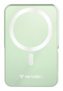 Verbatim Charge 'n' Go Magnetic Wireless Litowo-polimerowy (LiPo) 10000 mAh Bezprzewodowe ładowanie Zielony