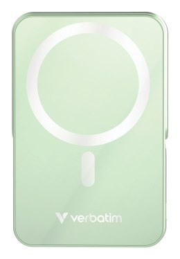 Verbatim Charge 'n' Go Magnetic Wireless Litowo-polimerowy (LiPo) 10000 mAh Bezprzewodowe ładowanie Zielony