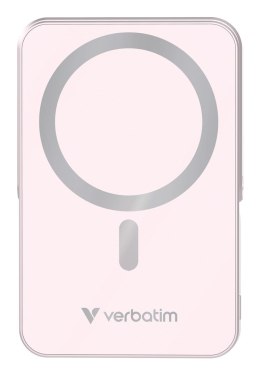 Verbatim Charge 'n' Go Magnetic Wireless Litowo-polimerowy (LiPo) 10000 mAh Bezprzewodowe ładowanie Różowy