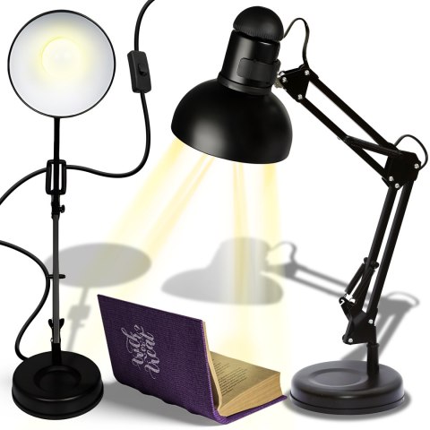 Lampka na biurko biurkowa lampa nocna kreślarska regulowana uchwyt e27 led