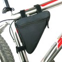 Sakwa rowerowa pod ramę saszetka torba na rower czarna pojemna- s005