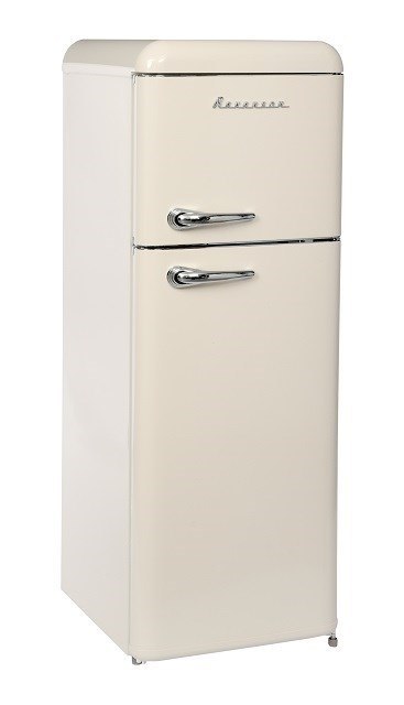 Lodówka Retro Ravanson LKK-210RC (545mm x 1470mm x 585 mm; 157l; Klasa A++; kremowy)