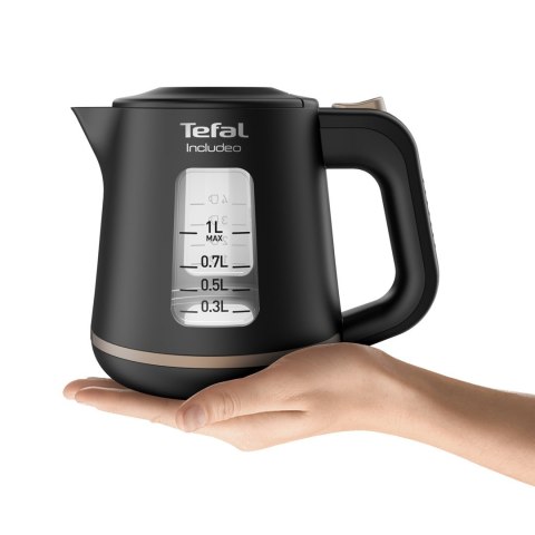 Czajnik elektryczny Tefal Includeo KI5338 1L 2400W Czarny