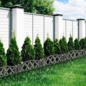 Płotek Ogrodowy Grafitowy 49 x 30 cm VILDE Obrzeże Palisada Dekoracyjna