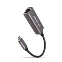 AXAGON AXAGON ADE-TRC Compact aluminum USB-C 3.2 Gen 1 Gigabit Ethernet 10/100/1000Mbit adapter with automatic installation