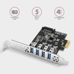AXAGON AXAGON PCI-Express card with four external USB 3.2 Gen1 ports with dual power | PCEU-43RS