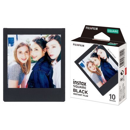 Fujifilm Fujifilm | Instax Kwadratowy Film Natychmiastowy Czarny | Błyszczący | Ilość 10