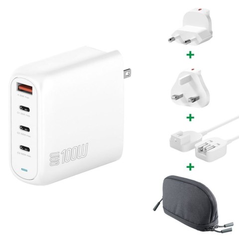 4smarts Ladegert GaN Flex Pro 100W 3 USB-C+1 USB-A. Podróż