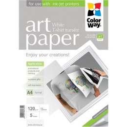 ColorWay ColorWay | ART | 120 g/m² | A4 | Papier fotograficzny Transfer T-shirt (biały)