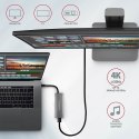 Axagon HMC-5G2 stacja dokująca USB 3.2 Gen 2 (3.1 Gen 2) Type-C Szary