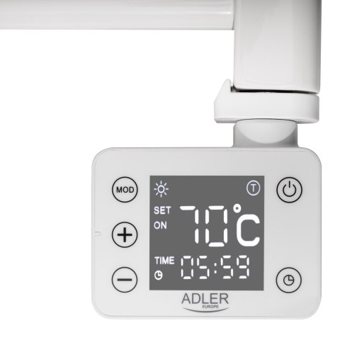 Adler Sp. z o.o. Elektryczny grzejnik łazienkowy LED | AD 7823 | Grzejnik | 400 W | Biały | IP24