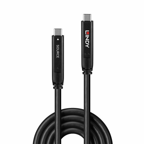 Hybrydowy kabel LINDY USB 3.2 Gen 1 i DP 1.4 Type-C o długości 8 m