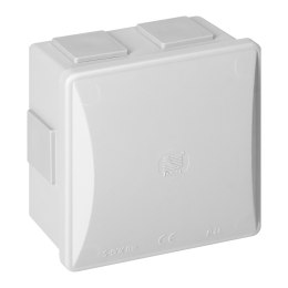 Puszka hermetyczna 80x80x40, 6 dławików, kwadratowa, szara, IP44
