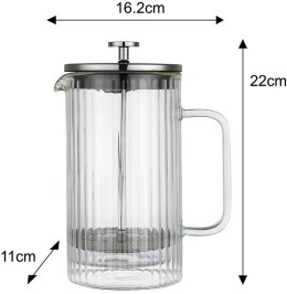 Zaparzacz tłokowy do kawy/herbaty, szkło, 1,0l, klausberg, kb-7758