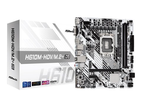 ASRock ASRock | H610M-HDV/M.2+ D5 | Rodzina procesorów Intel | Gniazdo procesora LGA1700 | DDR5 DIMM | Obsługiwane interfejsy dysków tw