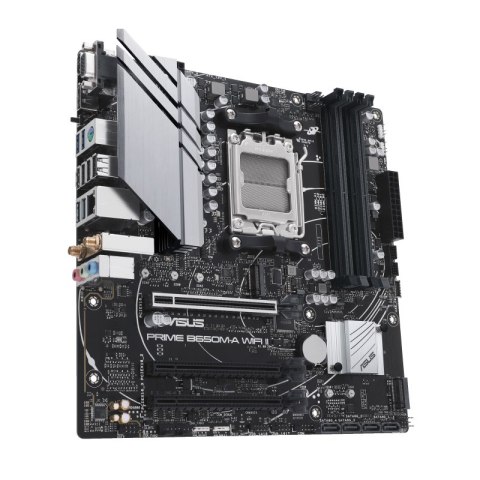 Asus Asus | PRIME B650M-A WIFI II | Rodzina procesorów AMD | Gniazdo procesora AM5 | DDR5 DIMM | Gniazda pamięci 4 | Obsługiwane inte