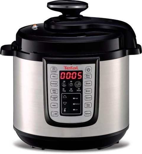 Tefal CY505EE0 wielofunkcyjny garnek elektryczny 3,8 l Czarny, Srebrny