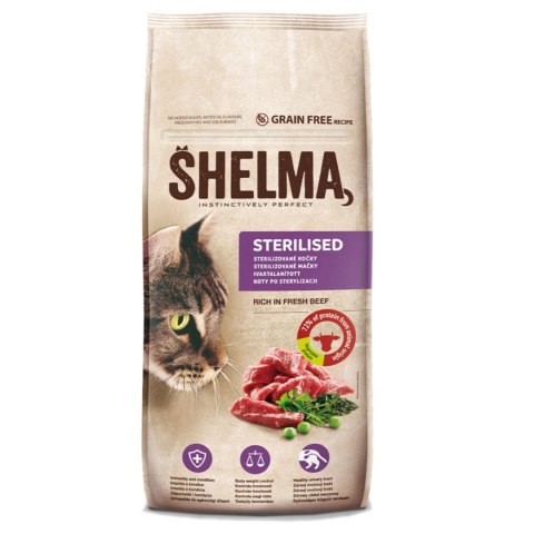 SHELMA karma sucha dla kotów sterylizowanych. Z wołowiną 8kg