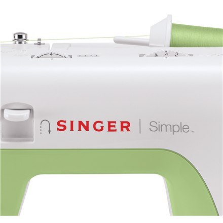 Singer Singer | Simple 3229 | Maszyna do szycia | Liczba ściegów 31 | Liczba dziurek na guziki 1 | Biały/Zielony