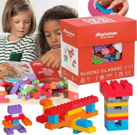 Klocki konstrukcyjne Marioinex Classic, 210 elementów