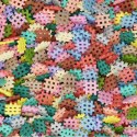 Klocki konstrukcyjne Marioinex Mini Waffle, 400 elementów pastelowe