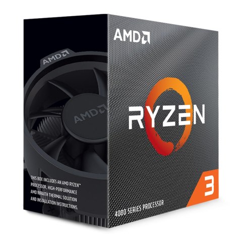 AMD AMD | Ryzen 3 4100 | 3,8 GHz | AM4 | Wątki procesora 8 | AMD | Rdzenie procesora 4