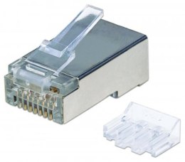 INTELLINET Wtyk RJ45 8P/8C Cat6a STP, linka/drut, linia PRO, 50 szt 790505